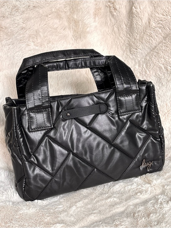 lug Handbags - GUC Lug Jitterbug Crossbody Bag, Metallic Black (see photos for signs of wear)